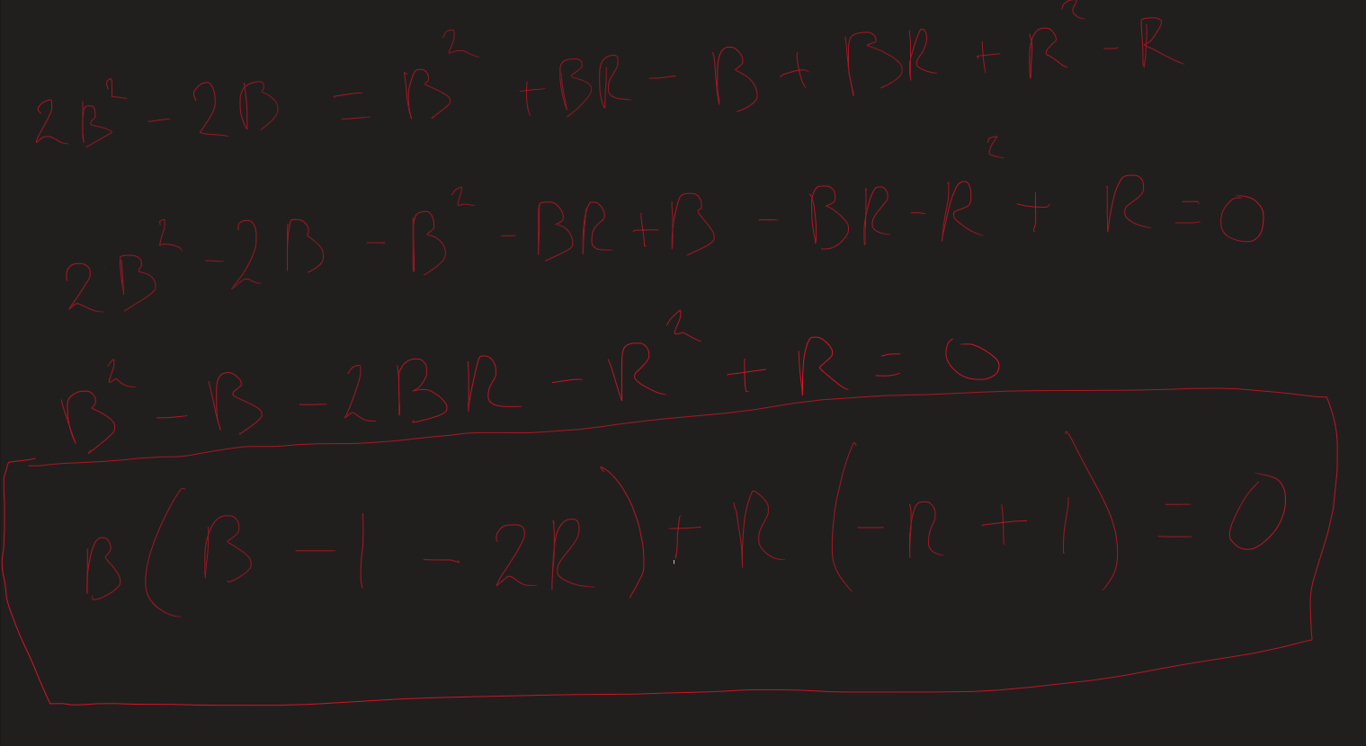 Algebraische uitwerking voor Project Euler probleem 100